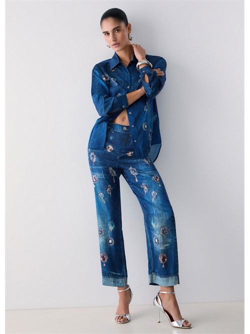 Pants woman blue LIU JO | UA6311T5958/79045